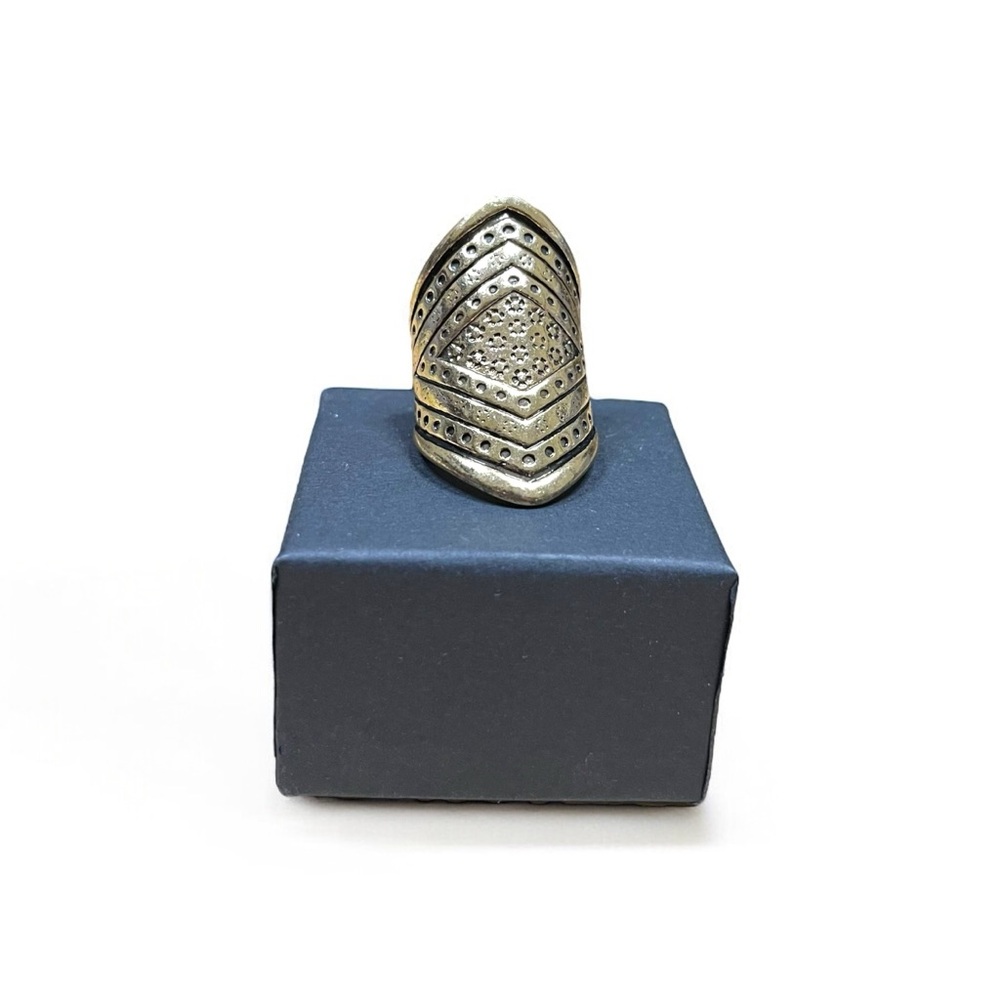 Gold-Tone Geometric‎ Statement Ring